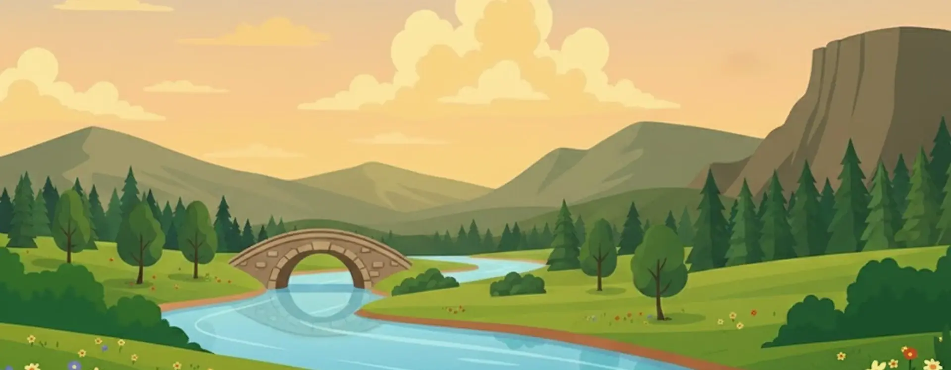 Rzeka oraz krajobraz łąk na stronie żłobka kraków